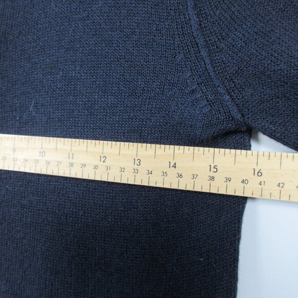 Club Monaco Cardigan Women S Blue Alpaca Wool Button Up Knit Pockets Classic 198 - Picture 10 of 11